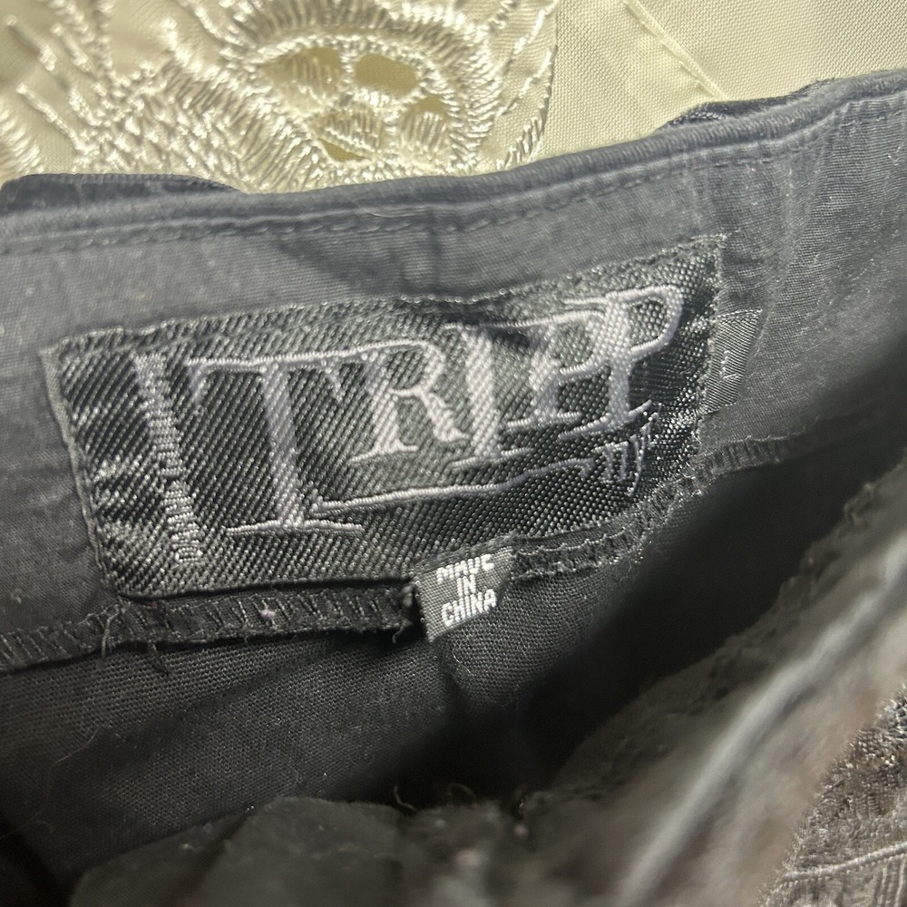 TRIPP NYC Womens Corset Size Large Black Lace Tie Up Bustier Retro Gothcore - Picture 3 of 10